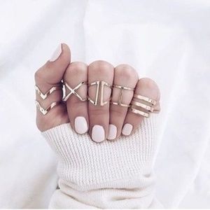 Vintage Bohemian Style Knuckle Rings Set
